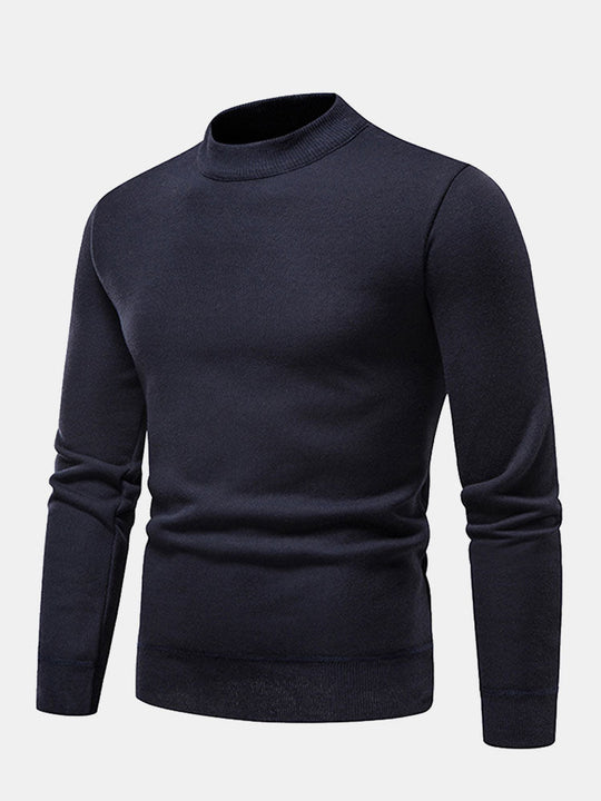 Eleazar | Comfortable Lined Mock Neck Sweater for Warmth