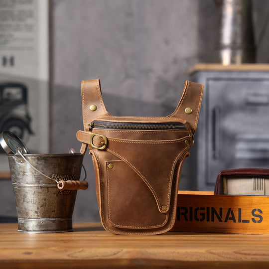 Damarion | Stylische echte Rindsleder Bauchtasche