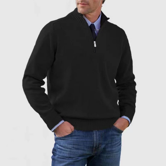 Zanzo | Men's Stylish Half-Zip Sweater, Perfect for Layering