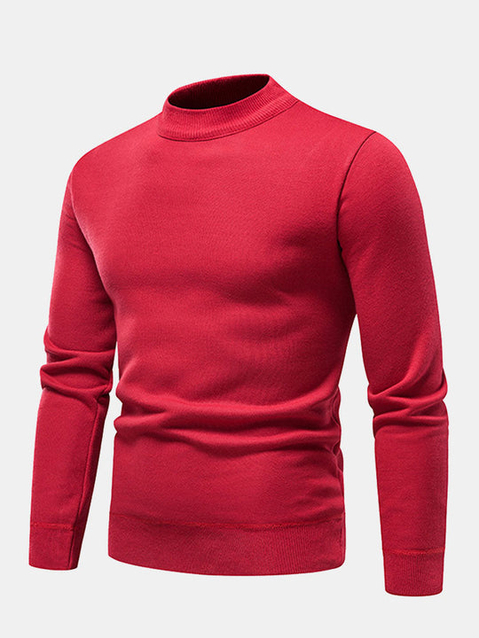 Eleazar | Comfortable Lined Mock Neck Sweater for Warmth