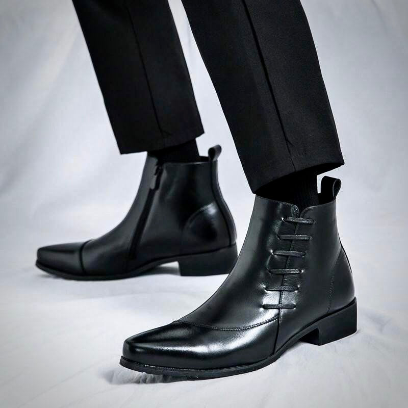Easton | Elegant Leather Dress Boots for Men