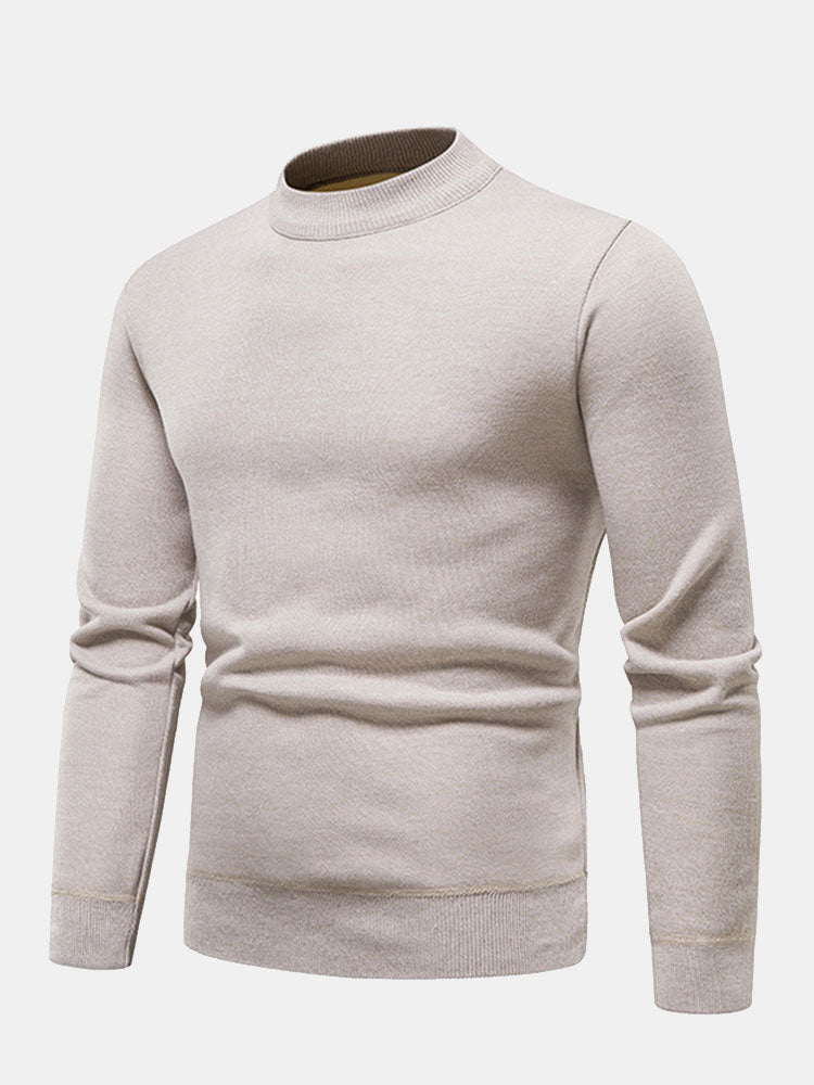 Eleazar | Comfortable Lined Mock Neck Sweater for Warmth