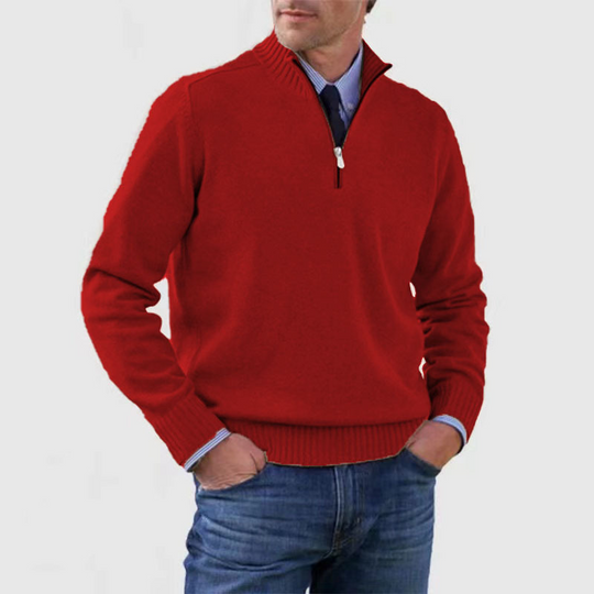 Zanzo | Men's Stylish Half-Zip Sweater, Perfect for Layering
