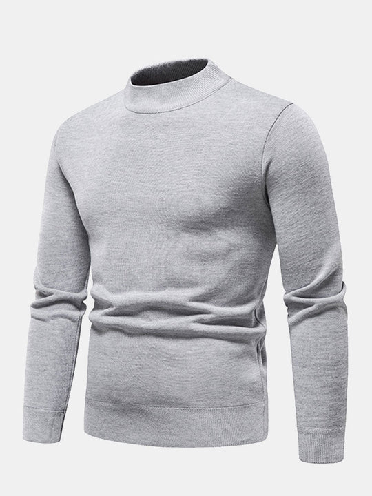 Eleazar | Comfortable Lined Mock Neck Sweater for Warmth