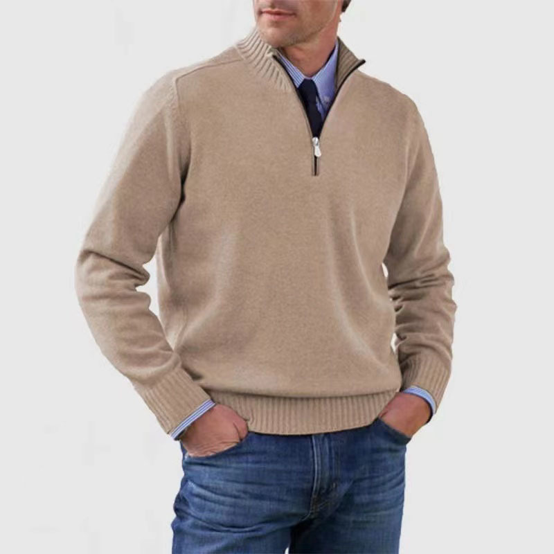 Zanzo | Men's Stylish Half-Zip Sweater, Perfect for Layering