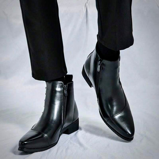 Easton | Elegant Leather Dress Boots for Men