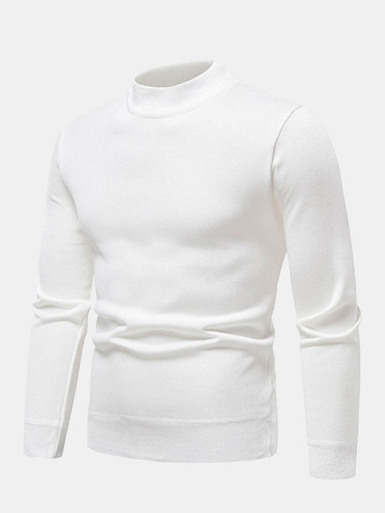 Eleazar | Comfortable Lined Mock Neck Sweater for Warmth