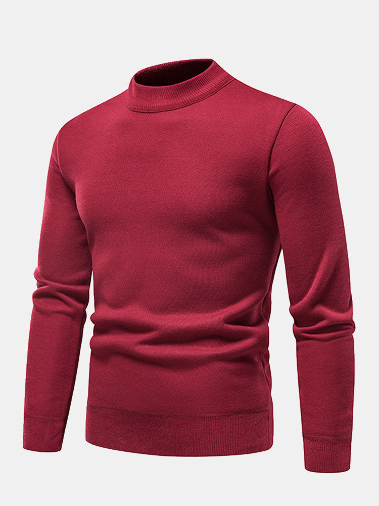Eleazar | Comfortable Lined Mock Neck Sweater for Warmth