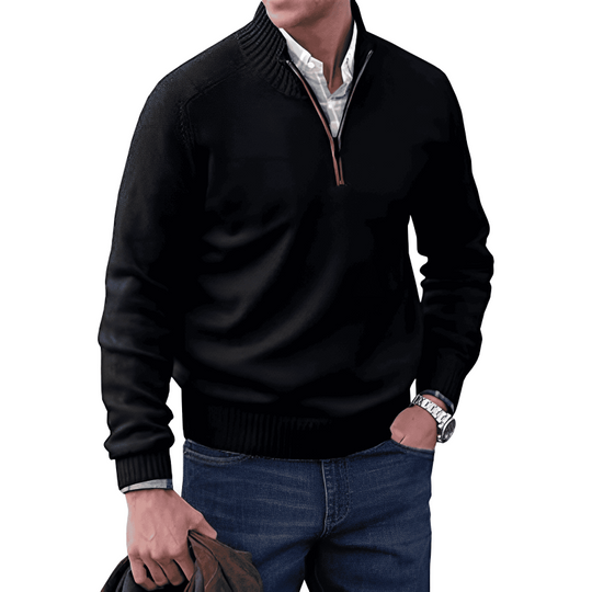 Clyde | Luxuriöser Kaschmir-Reißverschluss-Pullover für Komfort