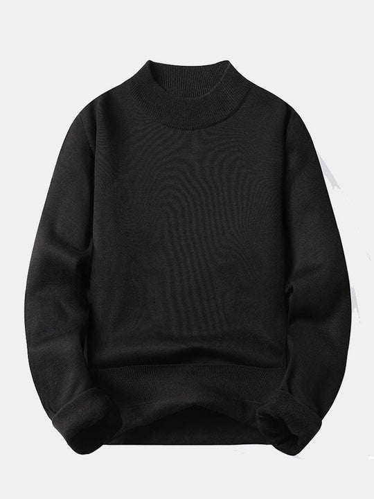Eleazar | Comfortable Lined Mock Neck Sweater for Warmth