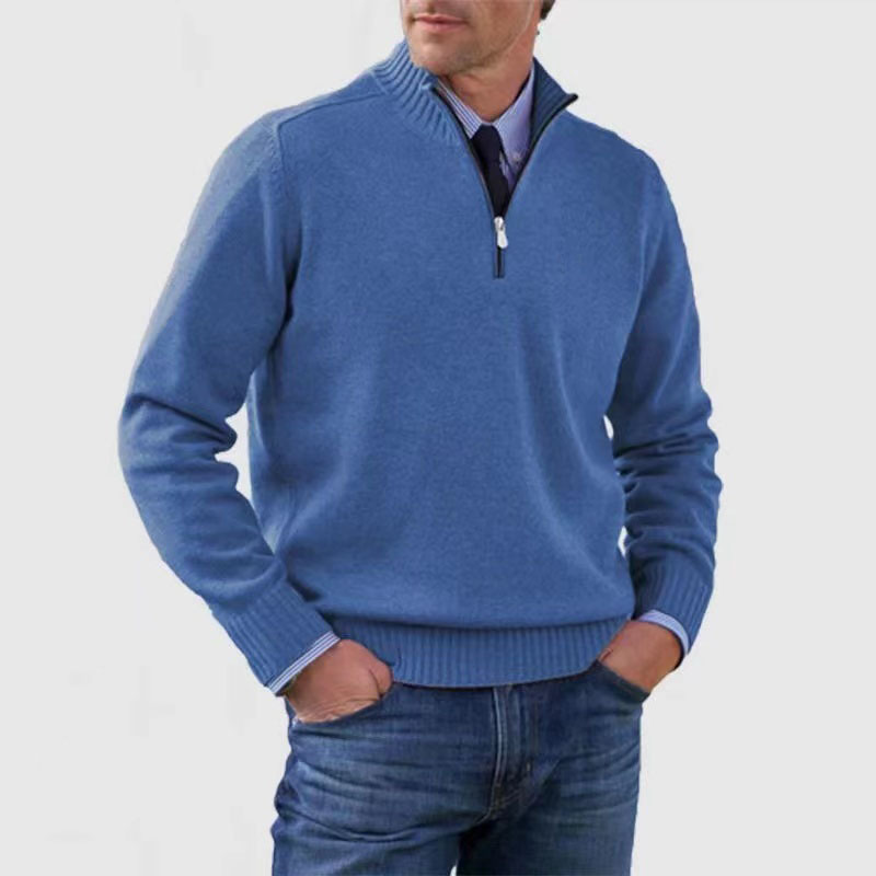 Zanzo | Men's Stylish Half-Zip Sweater, Perfect for Layering