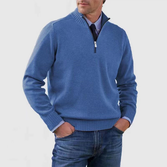 Zanzo | Men's Stylish Half-Zip Sweater, Perfect for Layering