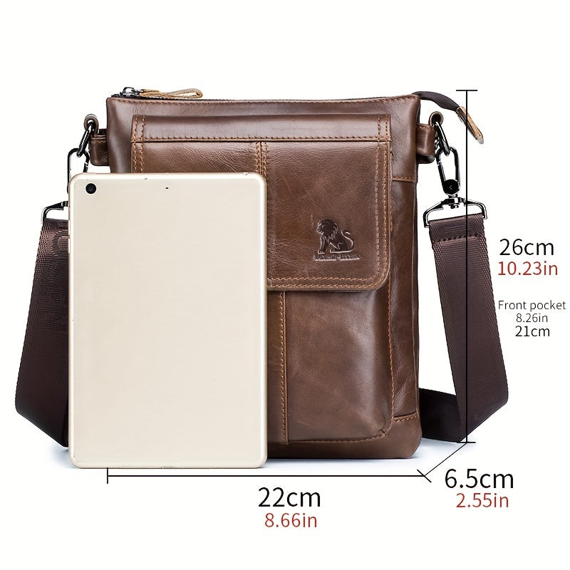 Vaughn | Vielseitige Leder-Schultertasche für den täglichen Gebrauch