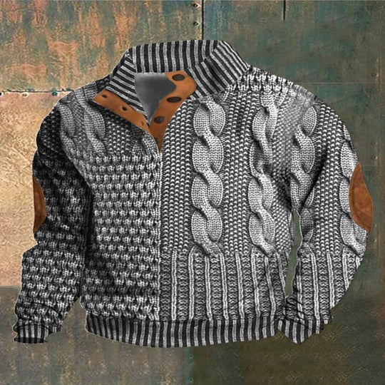 Caltex | Stilvoller Patchwork-Strickpullover für Komfort und Wärme