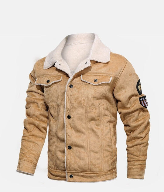 Baxter - Men's Suede Biker Jacket Lambswool Lining Stylish & Versatile 6