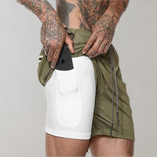 Viënzo | Versatile 2-in-1 Men's Fitness Shorts, Comfortable & Stylish