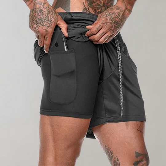 Viënzo | Versatile 2-in-1 Men's Fitness Shorts, Comfortable & Stylish