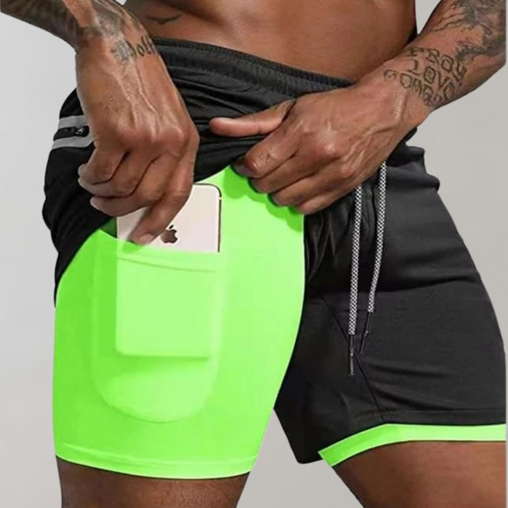Viënzo | Versatile 2-in-1 Men's Fitness Shorts, Comfortable & Stylish