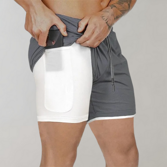Viënzo | Versatile 2-in-1 Men's Fitness Shorts, Comfortable & Stylish