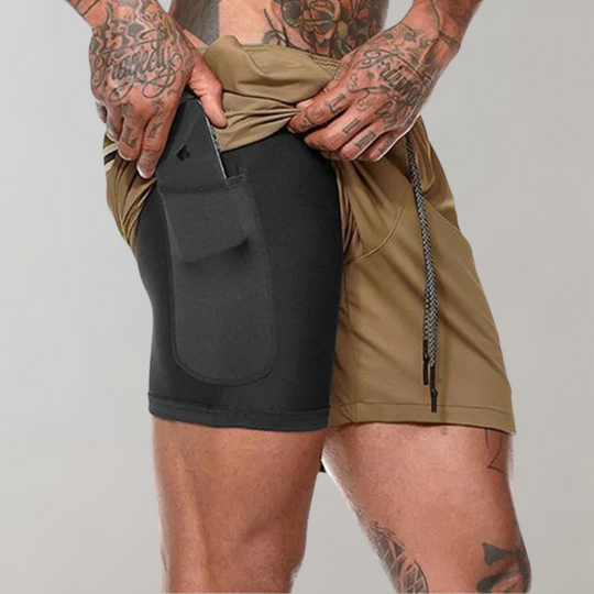 Viënzo | Versatile 2-in-1 Men's Fitness Shorts, Comfortable & Stylish