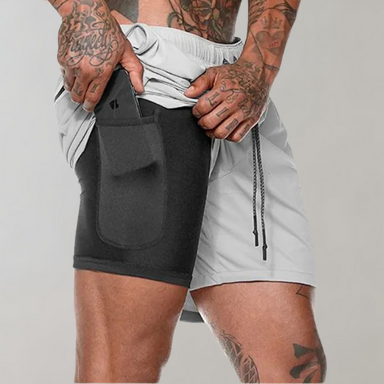 Viënzo | Versatile 2-in-1 Men's Fitness Shorts, Comfortable & Stylish