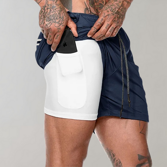 Viënzo | Versatile 2-in-1 Men's Fitness Shorts, Comfortable & Stylish