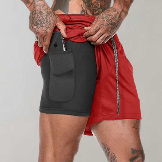 Viënzo | Versatile 2-in-1 Men's Fitness Shorts, Comfortable & Stylish