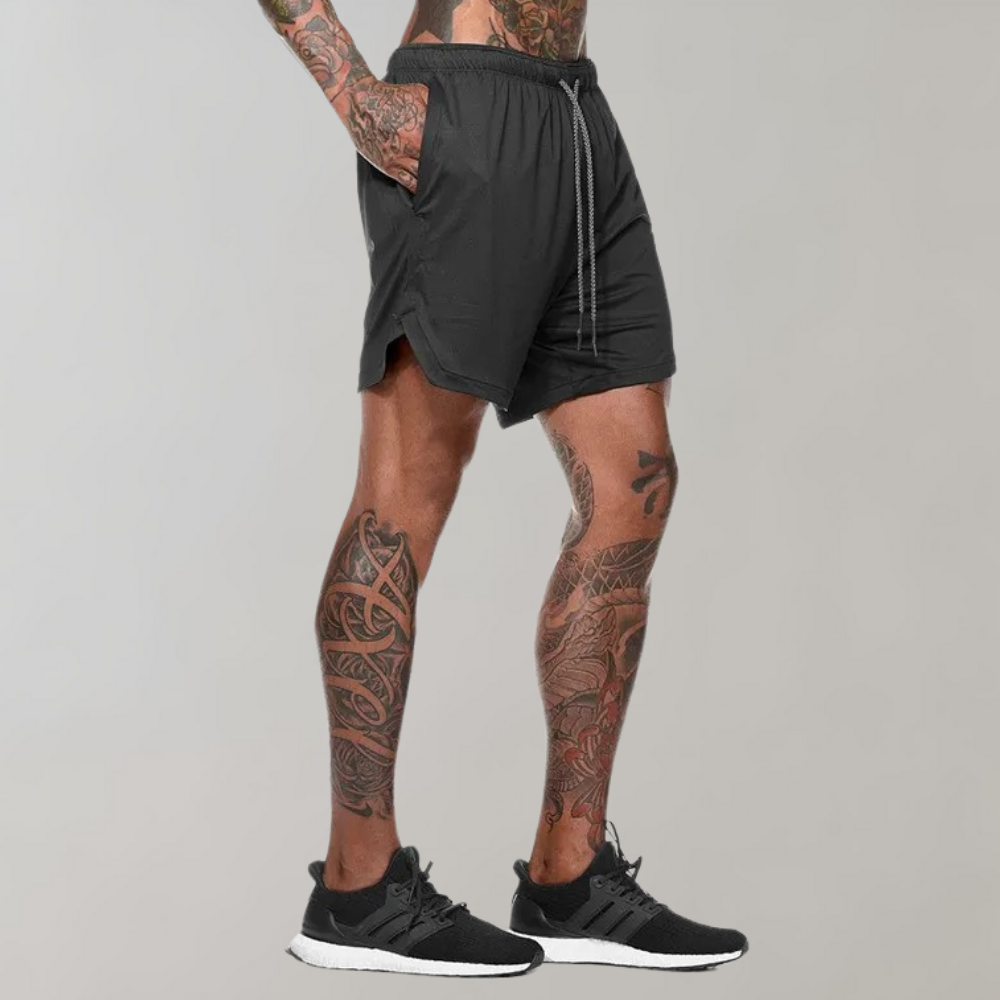 Viënzo | Versatile 2-in-1 Men's Fitness Shorts, Comfortable & Stylish