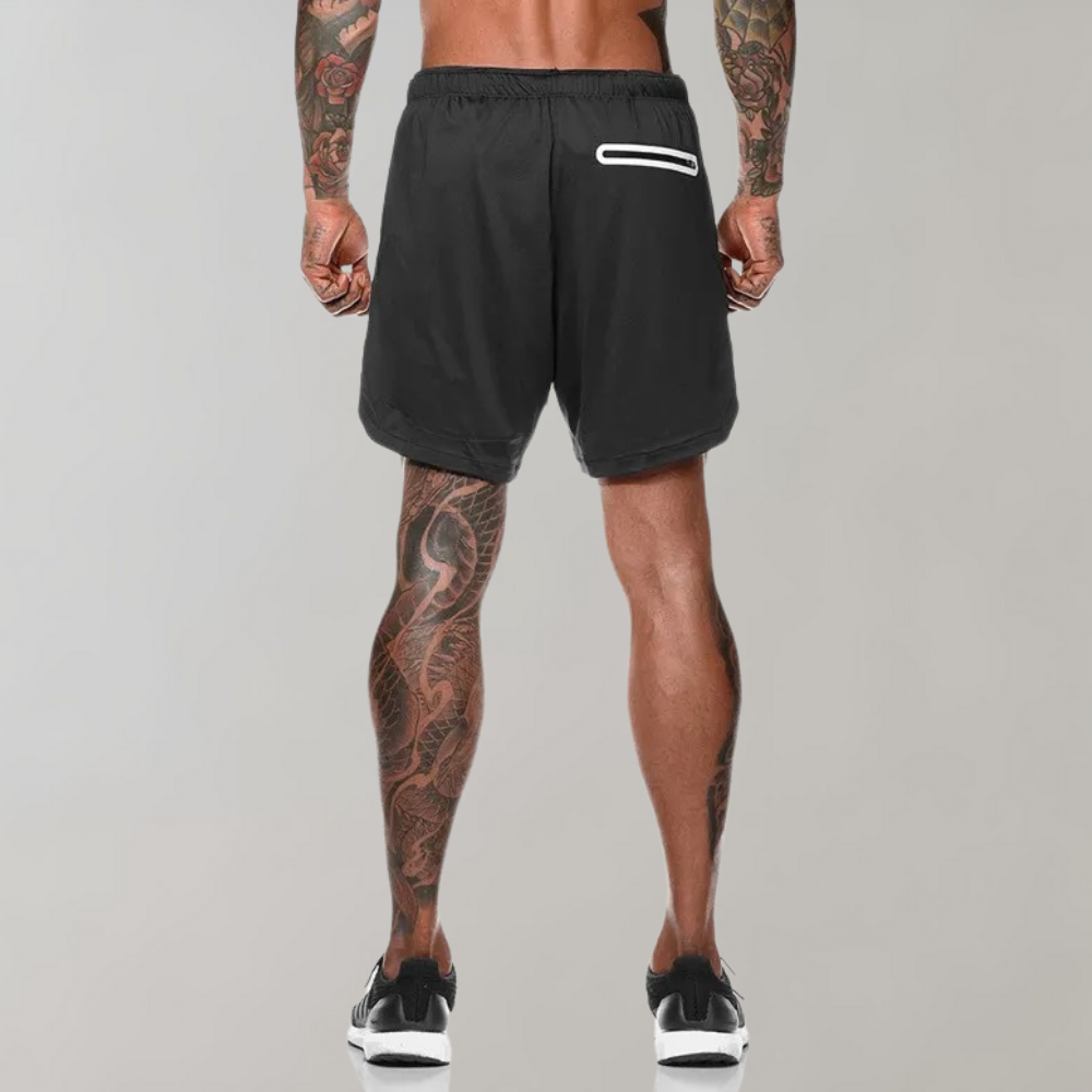 Viënzo | Versatile 2-in-1 Men's Fitness Shorts, Comfortable & Stylish