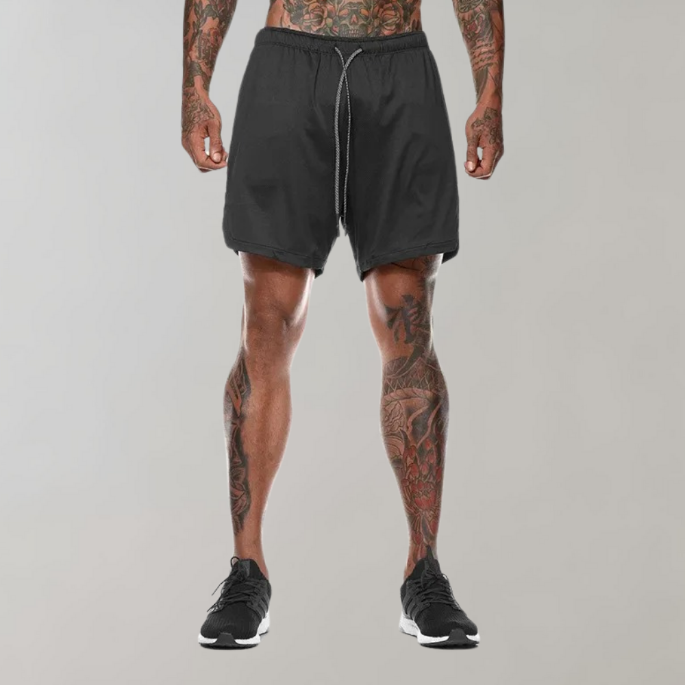 Viënzo | Versatile 2-in-1 Men's Fitness Shorts, Comfortable & Stylish