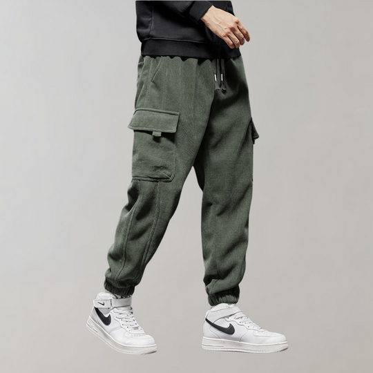 Osvald | Comfortable Corduroy Cargo Pants with Pockets