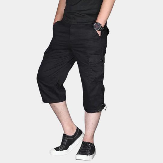 Enzio | Stylish Three-Quarter Cargo Trousers for Men
