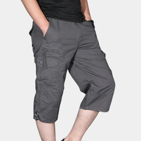 Enzio | Stylish Three-Quarter Cargo Trousers for Men