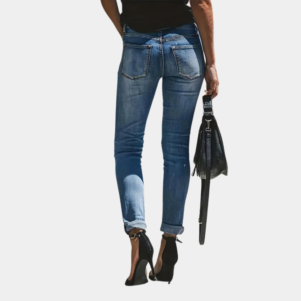 Welle | Stylische lässige Ripped Jeans für Komfort und Haltbarkeit