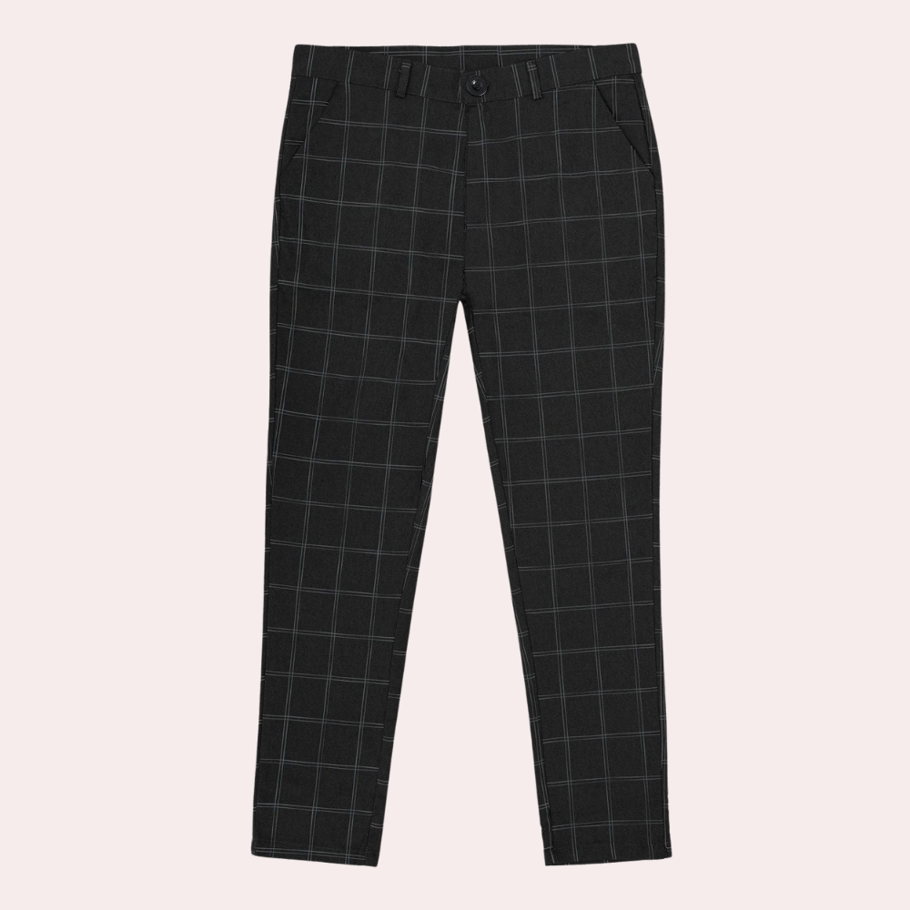 Viktor | Classic Vintage Checked Trousers for Men, Stylish Fit