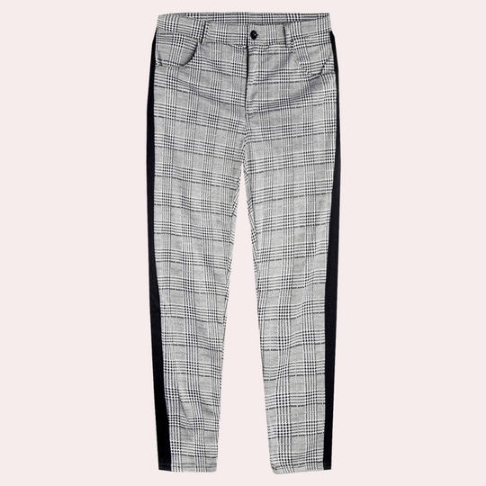 Anton | Stylish Retro Checked Slim Fit Trousers for Men
