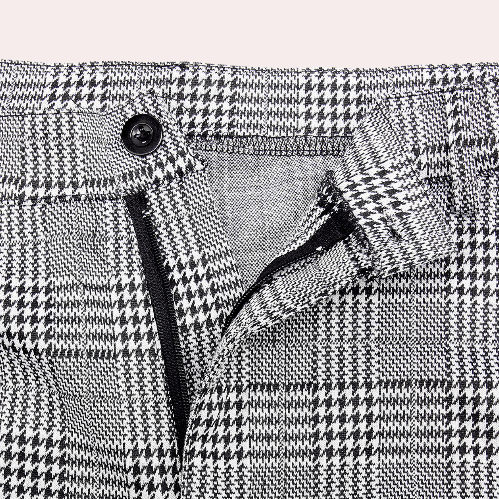 Anton | Stylish Retro Checked Slim Fit Trousers for Men