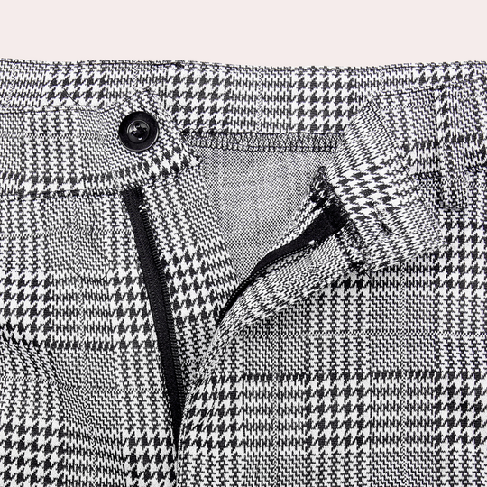 Anton | Stylish Retro Checked Slim Fit Trousers for Men
