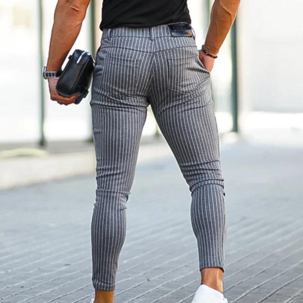 Zlatko | Comfortable, Stylish, Stretchable Striped Chinos for Men