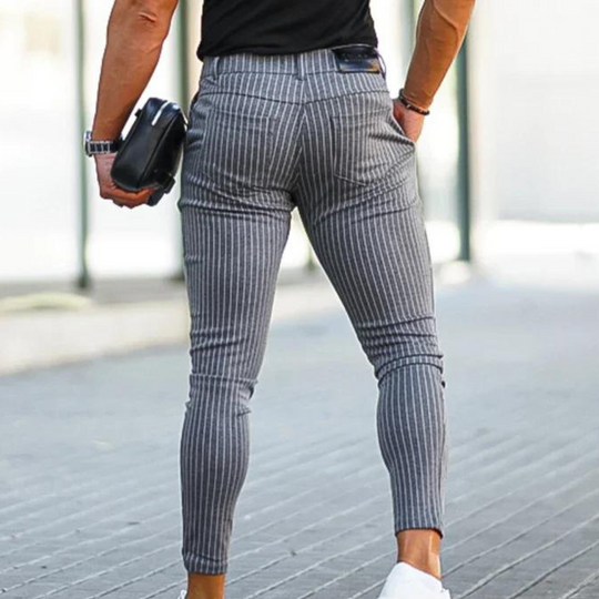Zlatko | Comfortable, Stylish, Stretchable Striped Chinos for Men