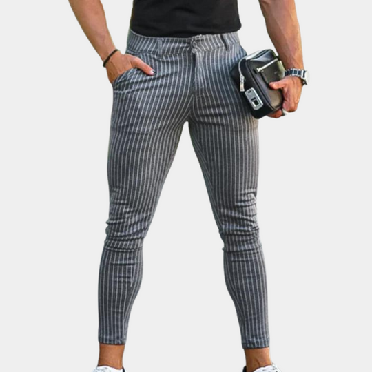 Zlatko | Comfortable, Stylish, Stretchable Striped Chinos for Men