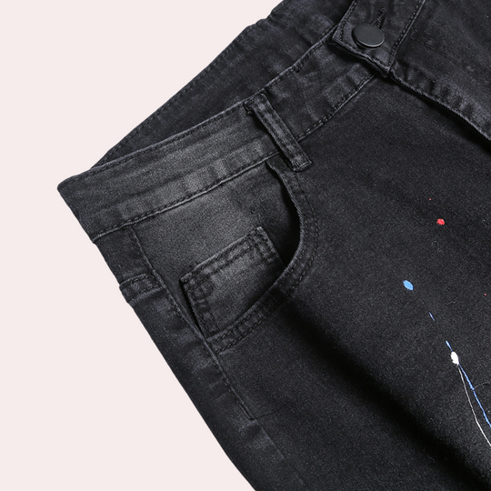Pietro | Stylish men's jeans with unique paint design