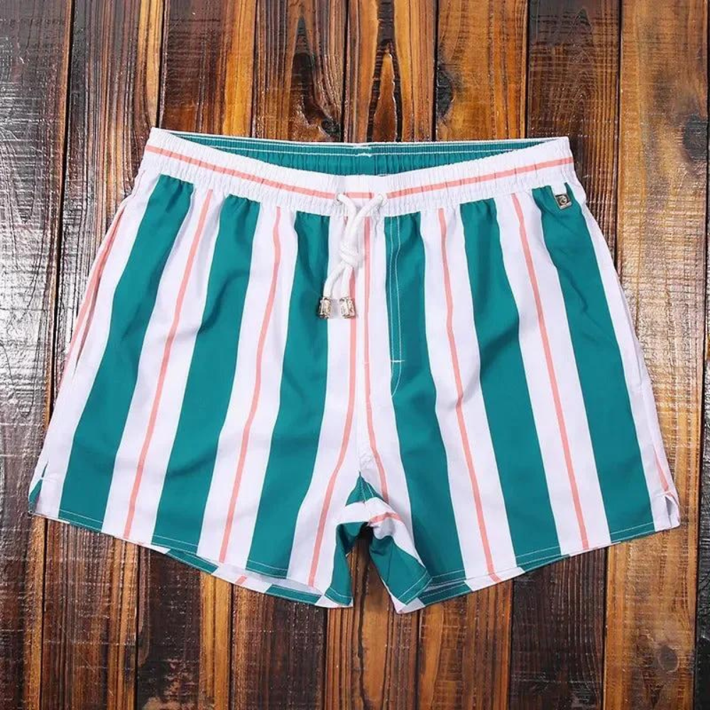 Marty | Trendy Striped Swim Shorts with Quick-Dry Fabric