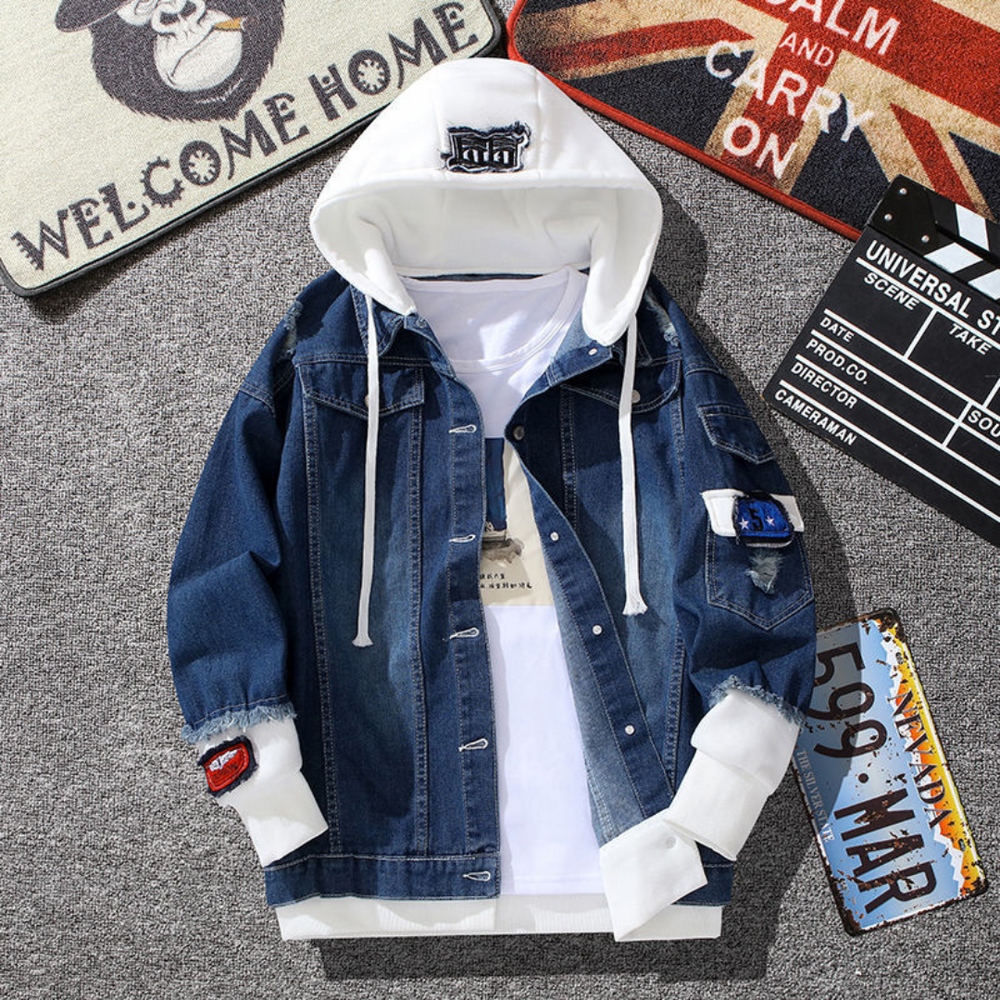 Quentin | Stilvolle Jeansjacke mit Kapuze, vielseitige Passform
