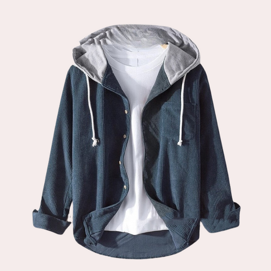 Jeno | Trendy Hooded Corduroy Jacket for Men, Versatile and Comfortable