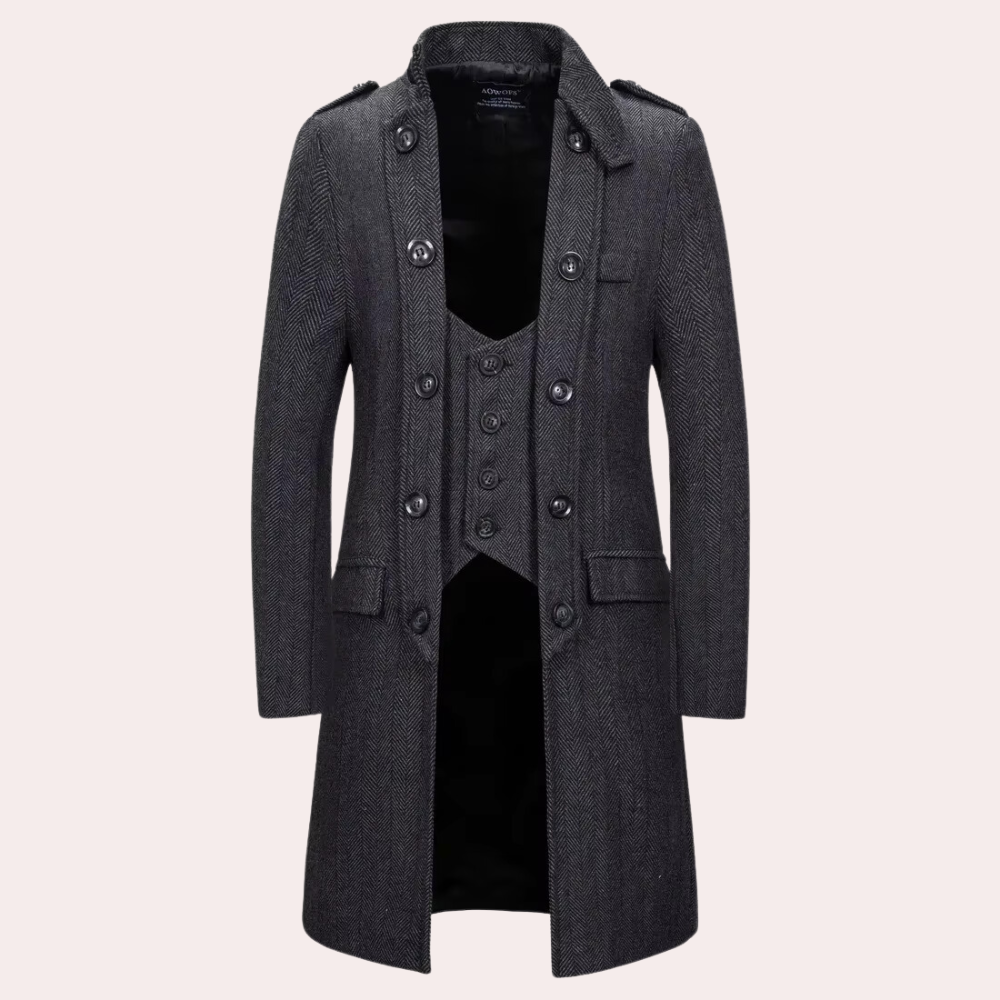 Johnny | Stylish Mid-Length Overcoat, Warm & Versatile