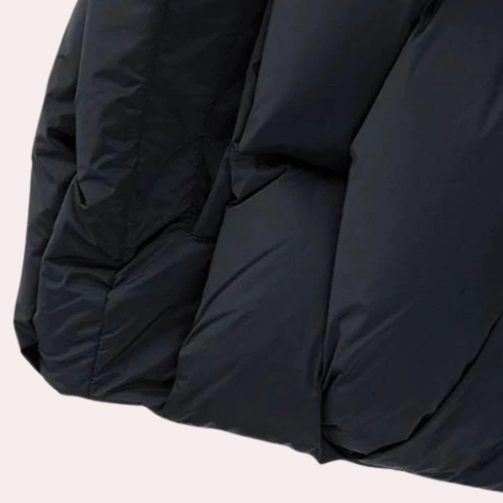 Schwarz | Stylische warme Pufferjacke für Männer, leicht und bequem