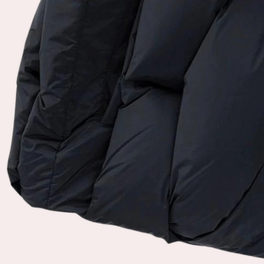 Schwarz | Stylische warme Pufferjacke für Männer, leicht und bequem