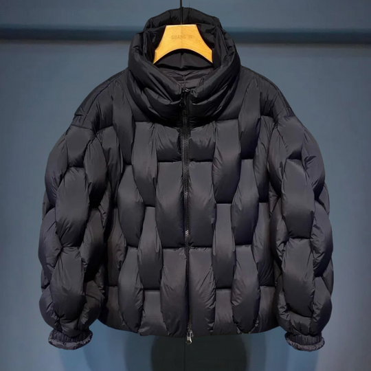 Schwarz | Stylische warme Pufferjacke für Männer, leicht und bequem