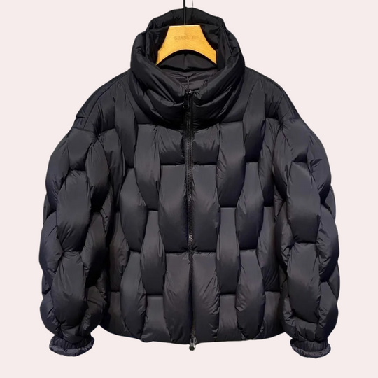 Schwarz | Stylische warme Pufferjacke für Männer, leicht und bequem